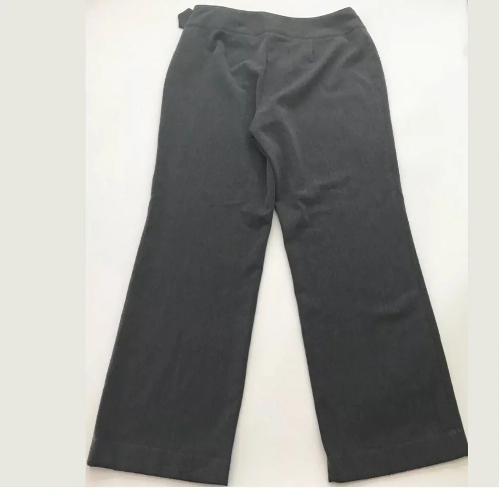 Women’s stretch gray pants belted waist size 10 - Picture 3 of 8